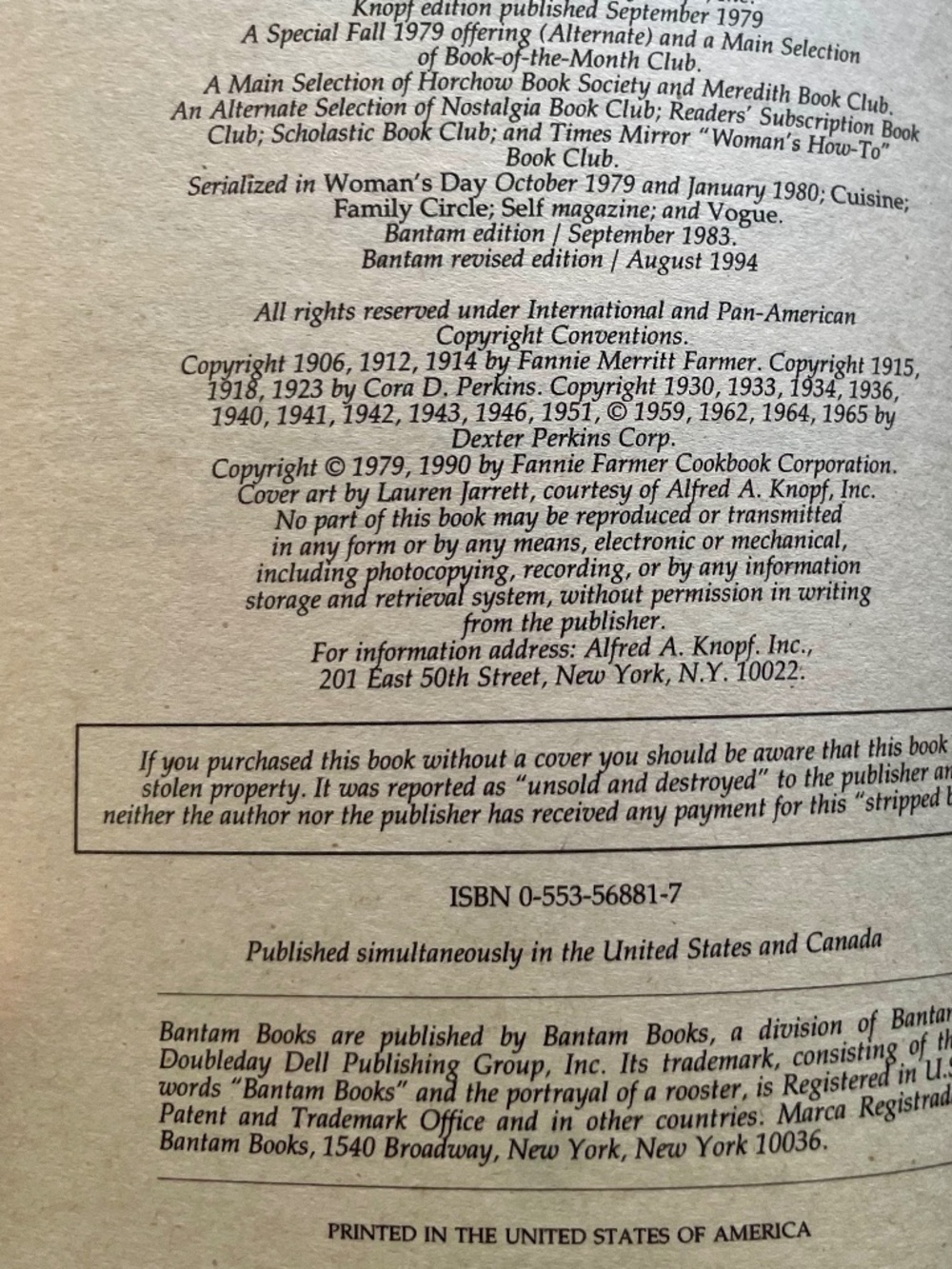 The Fannie Farmer Cookbook - Marion Cunningham - Picture 6 of 7